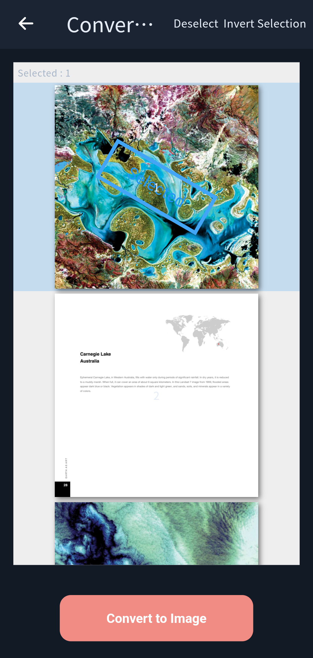 Actual English-language All-in-one PDF Editor interface for converting PDF pages to PNG images
